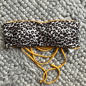 BECCA by Rebecca Virtue reversible leopard print bandeau bikini top